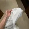 Pantalones de Lino Blanco de Pierna Ancha para Mujer Verano Simples Perezosos Sueltos Caídos Largos hasta el Suelo Relajados Casuales de Pierna Recta Delgados