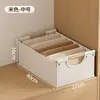Caja de Almacenamiento de Algodón y Lino Tianshan Estilo Cajón con Asa de Madera Plegable Lavable para Ropa Organización en Capas Cesta de Almacenamiento Estilo Japonés