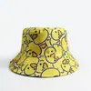 Sombrero de Pescador Pato Amarillo Celebridad de Internet, Sombrero de Sol Reversible Vintage con Protección Solar, Sombrero de Cubo Hip-Hop Versátil para Exteriores Unisex