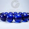 Âmbar Azul Báltico pulseira de âmbar azul pulseira de cera de abelha pulseira de contas redondas para homens e mulheres com certificado mão