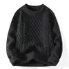 Suéter tejido de talla grande talla europea más vendido transfronterizo para hombre y mujer otoño e invierno cuello redondo cuello alto con terciopelo interior color liso capa base venta al por mayor de fábrica