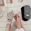 Calcetines Bajos de Verano Nuevos Lindos de Dibujos Animados Gatito para Mujer, Delgados Transpirables Versátiles Antideslizantes Invisibles