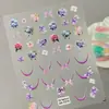 Pegatinas Francesas Originales de Fresa de Verano Transfronterizas 3D Margarita Blanca Cereza Forma de U Media Luna Pegatinas Francesas Estilo AA