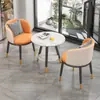 Mesa Pequeña y Sillas Doble Capa para Ocio en Balcón, Mesa de Centro y Sillas Sencillas Modernas de Moda, Juego de Tres Piezas de Una Mesa y Dos Sillas para Hotel