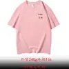 Camiseta transfronteiriça de algodão penteado pesado 240 gramas gola redonda manga curta estampa fixa logotipo camisa publicitária macacão roupa de grupo