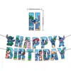 Globos, Banderines, Adornos para Pastel, Platos para Comida, Cajas de Galletas de Arroz para Fiesta de Cumpleaños Temática de Stitch Interestelar Transfronterizo