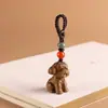 Sándalo Oso Teddy Llavero Colgante para Coche Perro de Dibujos Animados Lindo Perro del Zodíaco Colgante Cadena para Teléfono Móvil Colgante para Llaves