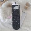 25 Calcetines Nuevos de Otoño con Lunares y Felpa de Gato Estilo Coreano para Mujer Calcetines de Media Pantorrilla Sin Costuras Calcetines de Felpa Lindos de Dibujos Animados para Mujer
