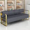 Barbearia de Celebridade da Internet Sofá Cadeira de Espera Salão de Cabeleireiro Luz Especial Luxo Salão de Cabeleireiro Área de Descanso Aço Inoxidável Sofá Longo