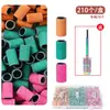 Cabezales de Lijado para Pulir Uñas para Taladros de Uñas Eléctricos, Disponibles en Múltiples Granos, Caja de Colores con Juego de Rodamientos