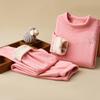 Ropa Infantil de Otoño e Invierno Ropa Infantil Camiseta Base con Forro Polar Ropa Interior de Cachemira Gruesa y Cálida para Jóvenes Traje de Ropa para el Hogar