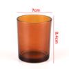 Amazon Vidrio de Color Hecho a Mano Creativo DIY Contenedor para Rellenar Cera con Tapa Vela de Aromaterapia Taza Vacía Spot Venta al por Mayor