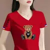 Artículos de sobrestock de comercio exterior transfronterizo, ropa de marca con etiquetas retiradas, camisetas nuevas de manga corta para tallas grandes para madres, ropa de mujer de moda