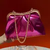 Nuevo bolso de noche de moda transfronterizo, bolso de mano plisado versátil brillante, bolso cruzado simple, bolso de mano de strass para mujer