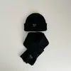 Conjunto de Duas Peças de Chapéus e Cachecóis Infantis, Chapéus de Tricô Estilo Coreano Outono e Inverno, Chapéus de Lã Quentes para Bebês, Chapéus de Puxar para Meninos e Meninas