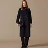 Abrigo Exterior de Terciopelo Camel 100% Forrado para Mujer en Invierno, Abrigo Exterior de Lana Grueso, Cálido y de Alta Gama para Personas Pequeñas