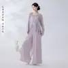 Nuevo top de danza clásica estilo chino para mujer, etéreo de manga larga, holgado y relajado, con una estética tradicional china, cárdigan artístico