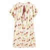 Nuevo camisón de primavera y verano para mujer, vestido de manga corta de seda de algodón rayón completo, elegante con cordón, cuello redondo, vestido sexy de flores