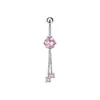 Conjunto de Cinco Peças de Piercings de Umbigo, Piercings de Umbigo Mais Vendidos da Amazon, Piercings de Umbigo com Zircônia, Joias de Piercing
