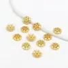 Porta cuentas espaciadoras de toro de oro de 18k material hecho a mano DIY pulsera de cuentas espaciadoras tejidas accesorios de joyería C16
