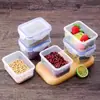 Caja Rectangular Engrosada para Almacenamiento en Refrigerador de Cocina con Tapa, Lonchera Apta para Microondas, Recipiente para Almacenamiento de Frutas y Verduras