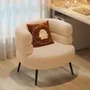 Sofá de Solteiro Celebridade da Internet, Sofá Preguiçoso de Lã de Cordeiro, Sala de Estar, Quarto, Closet, Cadeira de Maquiagem para Lazer, Cadeira de Penteadeira