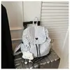 Mochila Retro Casual a Cuadros de Atmósfera de Principios de Otoño para Mujer, Ligera, Versátil, para Viajes Diarios, Gran Capacidad