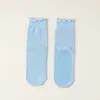 Meias de Yoga com Borda Franzida e Solas Antiderrapantes de Silicone, Meias Femininas de Cano Médio, Finas para Primavera e Outono, Meias Esportivas para Fitness, Pilates