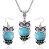 EBAY AliExpress Joyería Caliente Moda Europea y Americana Estilo Étnico Retro Turquesa Aretes Collar Set Collar