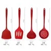 Espátula de silicona para sopa transfronteriza, juego de 11 piezas, espátula de silicona antiadherente, espátula de mango extendido, silicona de grado alimenticio, utensilios de cocina
