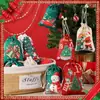 Bolsas de Yute con Cordón de Navidad 2026 Transfronterizas Bolsas Colgantes para Calendario de Adviento Set de Bolsas de Regalo de Navidad
