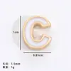 Accesorios Populares de Letras Perforadas Aleación Aceite Goteando 26 Cuentas de Letras Pulsera DIY Accesorios de Joyería de Aleación Venta al por Mayor