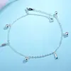 Nuevos Accesorios Populares Transfronterizos 2020 Tobillera de Doble Capa con Campana en Forma de Corazón para Mujer, Joyería para el Pie Estilo Europeo y Americano con Forma de Estrella, Accesorios de Celebridades de Internet