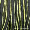Corda de Cintura Grossa de Poliéster Fiada no Núcleo para Atacado Transfronteiriço com Base Preta e Bordas Coloridas, Corda Colorida para Pular Corda, Ajuste de Cintura Cheio e Estiloso