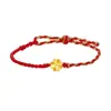 Shuibeijin Oro Puro 999 Artesanía de Oro Duro 3D Pulsera de Cuerda Roja Día de San Valentín Douyin Kuaishou Popular en la Industria de la Belleza Pulsera