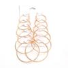 Estilo coreano simple moda exagerada discoteca círculo color mixto multi-pieza 6 pares aretes de círculo grandes y pequeños traje