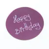 Decoración Acrílica para Cupcakes de Feliz Cumpleaños Redonda Grabada con Láser Decoración de Regalo para Fiesta de Cumpleaños