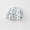 Jaqueta de bebê menina com tema de carrinho de brinquedo, forrada com fleece e acolchoada com algodão, uma peça de outono/inverno quente e estilosa para recém-nascidos, um cardigã fofo
