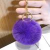 Coreano Nova Imitação Preguiçoso Coelho Fur Ball Carro Chaveiro Pingente Bolsa Feminina Pingente Estudante Mochila Pequeno Presente
