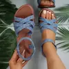 Sandalias para mujer de estilo retro, mate, con tiras cruzadas y tira elástica de resorte en el talón, suela plana antideslizante, adecuadas para salidas diarias, suministro de exportación
