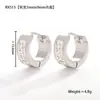 Brincos de Zircônia Simples e de Alta Qualidade, Diamantes Cintilantes, Brincos Deslumbrantes de Aço Titânio, Brincos Geométricos Versáteis, Hip-Hop High Street
