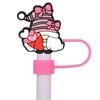Nuevo comercio electrónico transfronterizo San Valentín Día de San Valentín tapa de pajita a prueba de polvo pajita de plástico blando de PVC manga decorativa para pajita