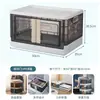 Caja de almacenamiento para camping al aire libre, caja de almacenamiento de plástico plegable transparente para maletero de coche, para uso en casa, camping y coche