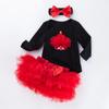 Verão Novo Feminino Infantil Algodão de Alta Qualidade Moda Manga Longa Vestido Tutu Hama Seis Camadas Conjunto 0-2 Anos Roupa Infantil