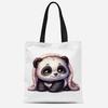 Amazon Transfronterizo Bolsa de Lona de Panda de Dibujos Animados Nueva y Linda Bolso de Mano para Estudiante y Trabajador de Oficina Bolsa de Viaje al Trabajo Al por Mayor