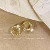 Pendientes sencillos de estilo nuevo con clip de hueso de perla de estilo frío, personalizados, sencillos, sin orejas, para mujer