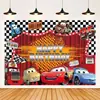 Novo Dropshipping Transfronteiriço Carros Quarto Infantil Decoração Desenho Animado Parede Festa Aniversário Tema Banner Bolo