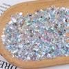 Arena movediza vidrio fantasma irregular grava irregular lentejuelas irregulares manicura DIY decorativa accesorios de relleno de lino
