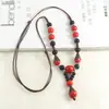 Accesorios de Cerámica con Estilo Étnico Vintage para Mujer, Accesorios de Ropa de Viaje con Nuevo Estilo Chino, Cadena Versátil de Suéter de Nicho