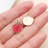 Acessórios para Enfeites DIY de Vegetais Rurais Liga de Zinco Esmalte Gotejado Abóbora Cogumelo Cebola Pimenta Milho Pingente Manual Pulseira